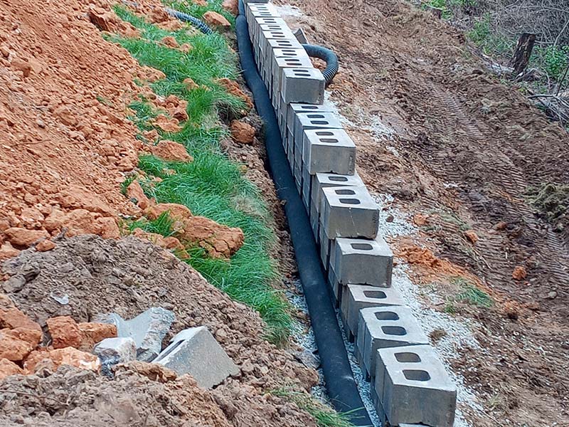 concrete blocks on a retaining wall construction radcliff ky